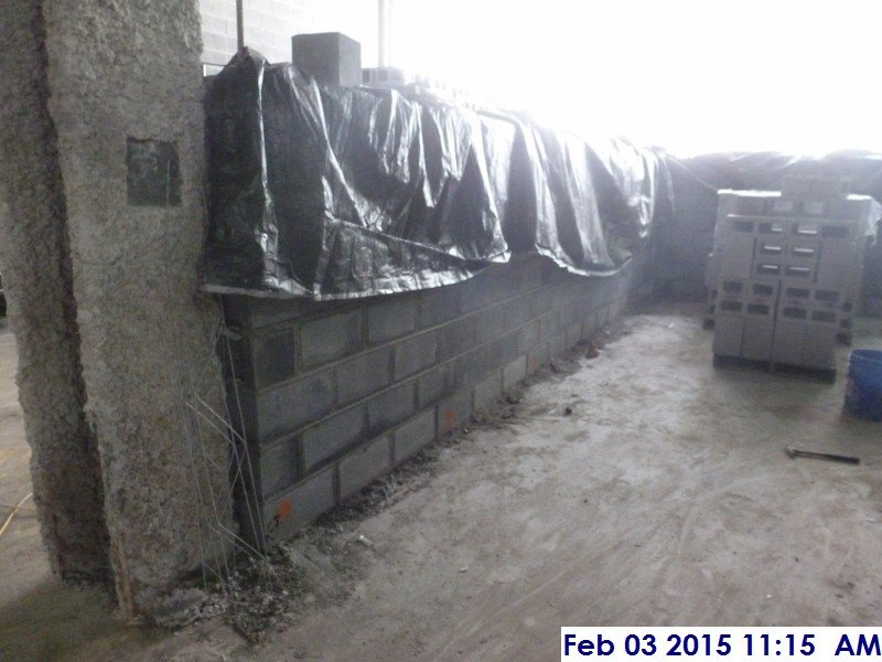 Block work at the Sally Port Facing West
